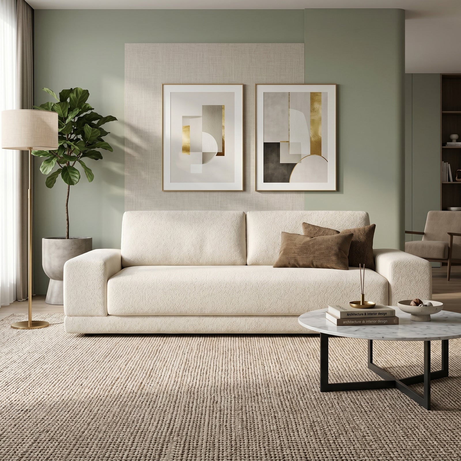 Boucle Cream Daybed