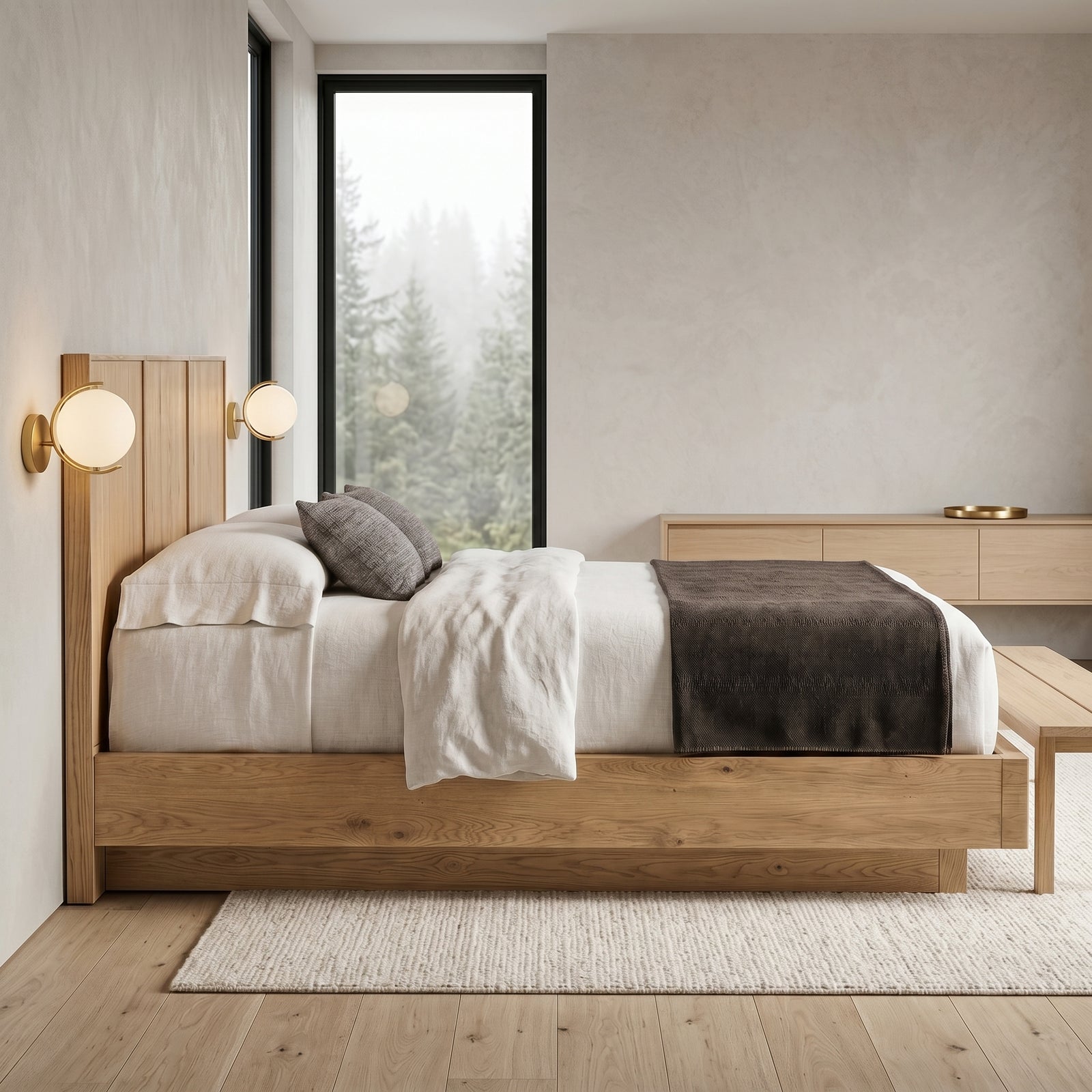 Oak Panel Bed Frame
