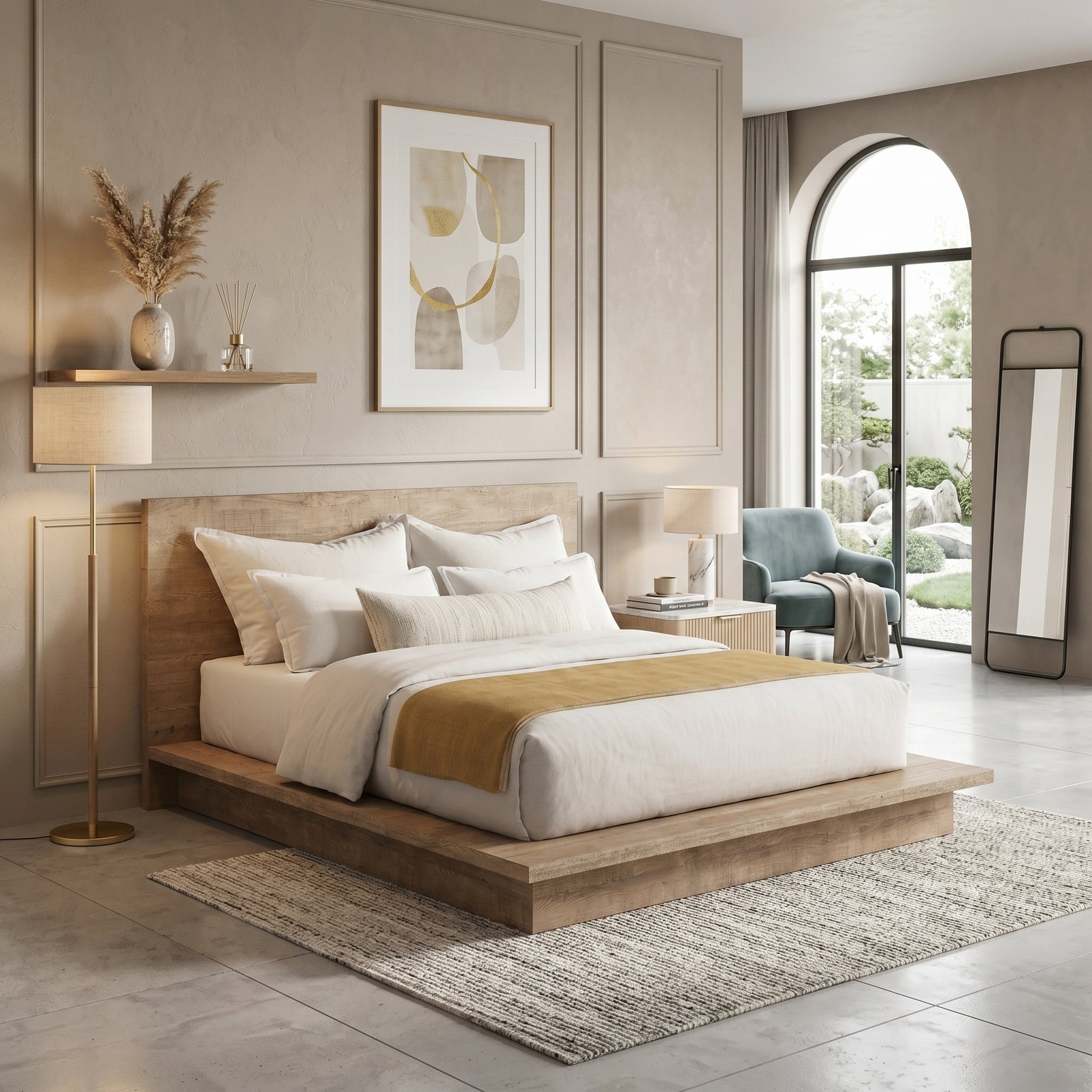 Wood Platform Bed