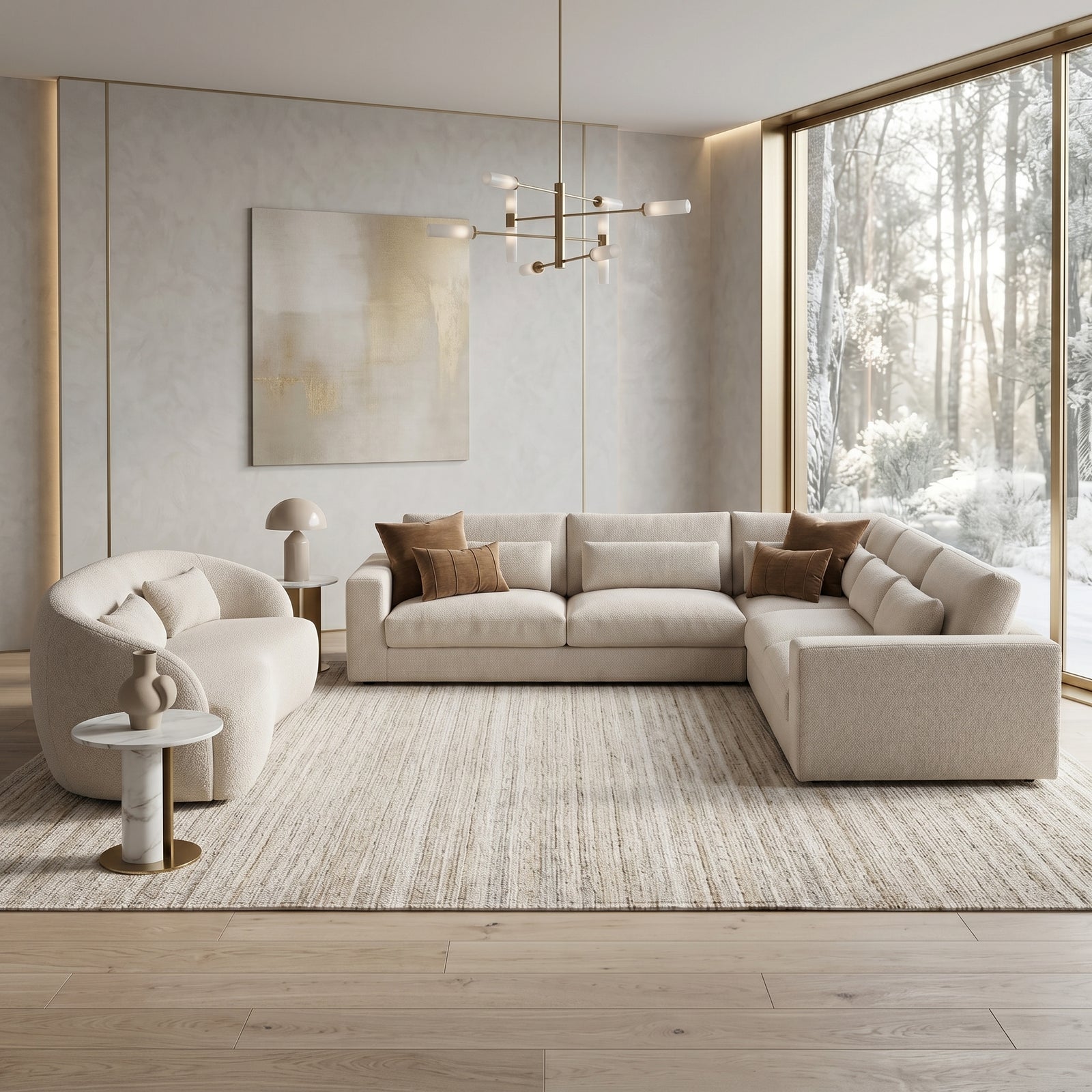 Bouclé Modular Sofa