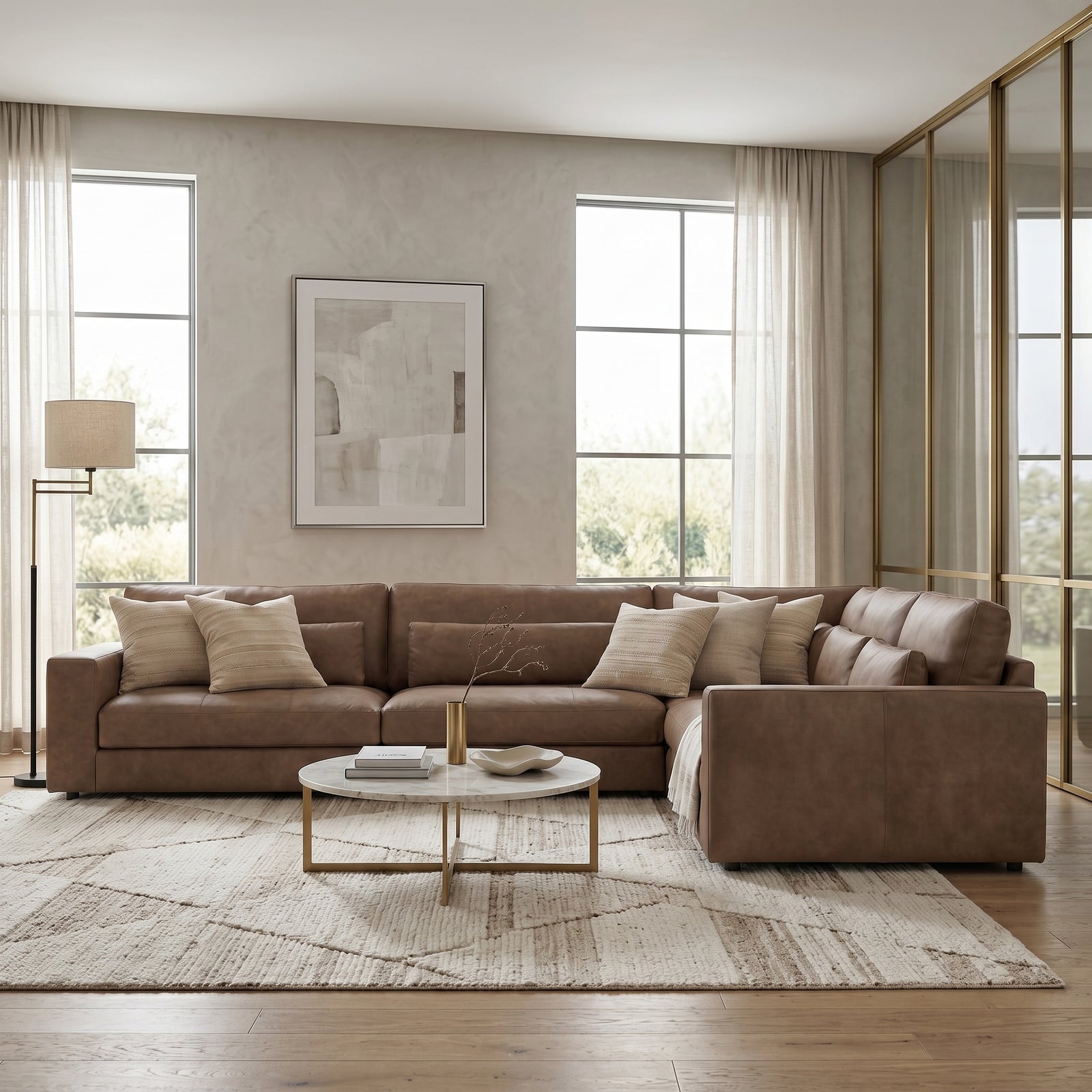 Leather L-Shape Sofa