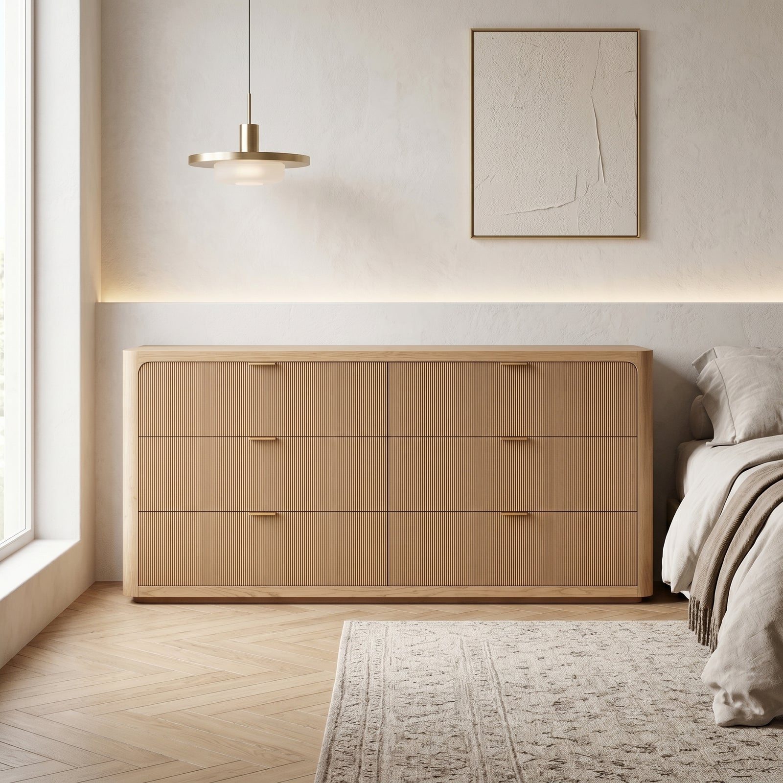 Fluted Oak Sideboard