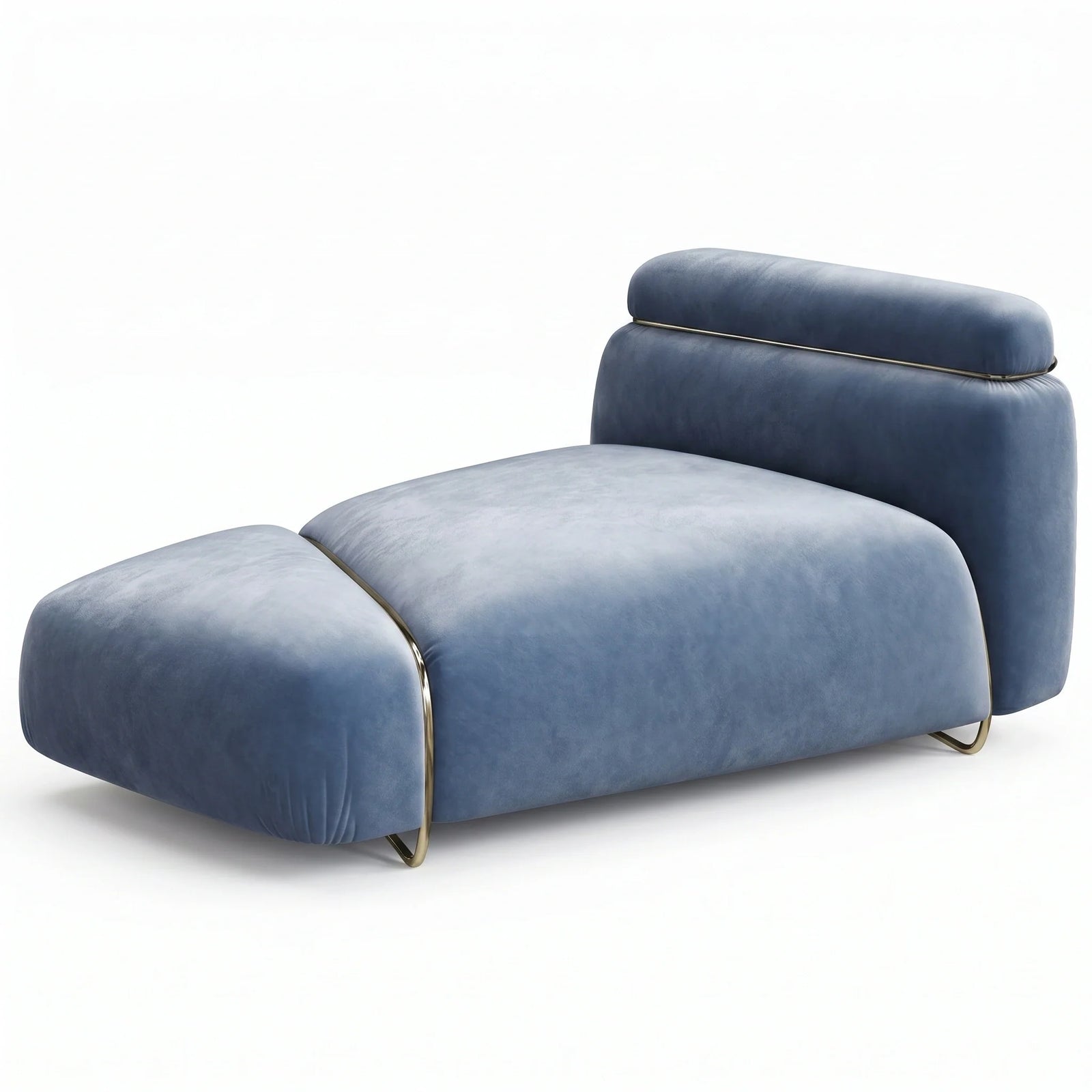 Blue Velvet Chaise