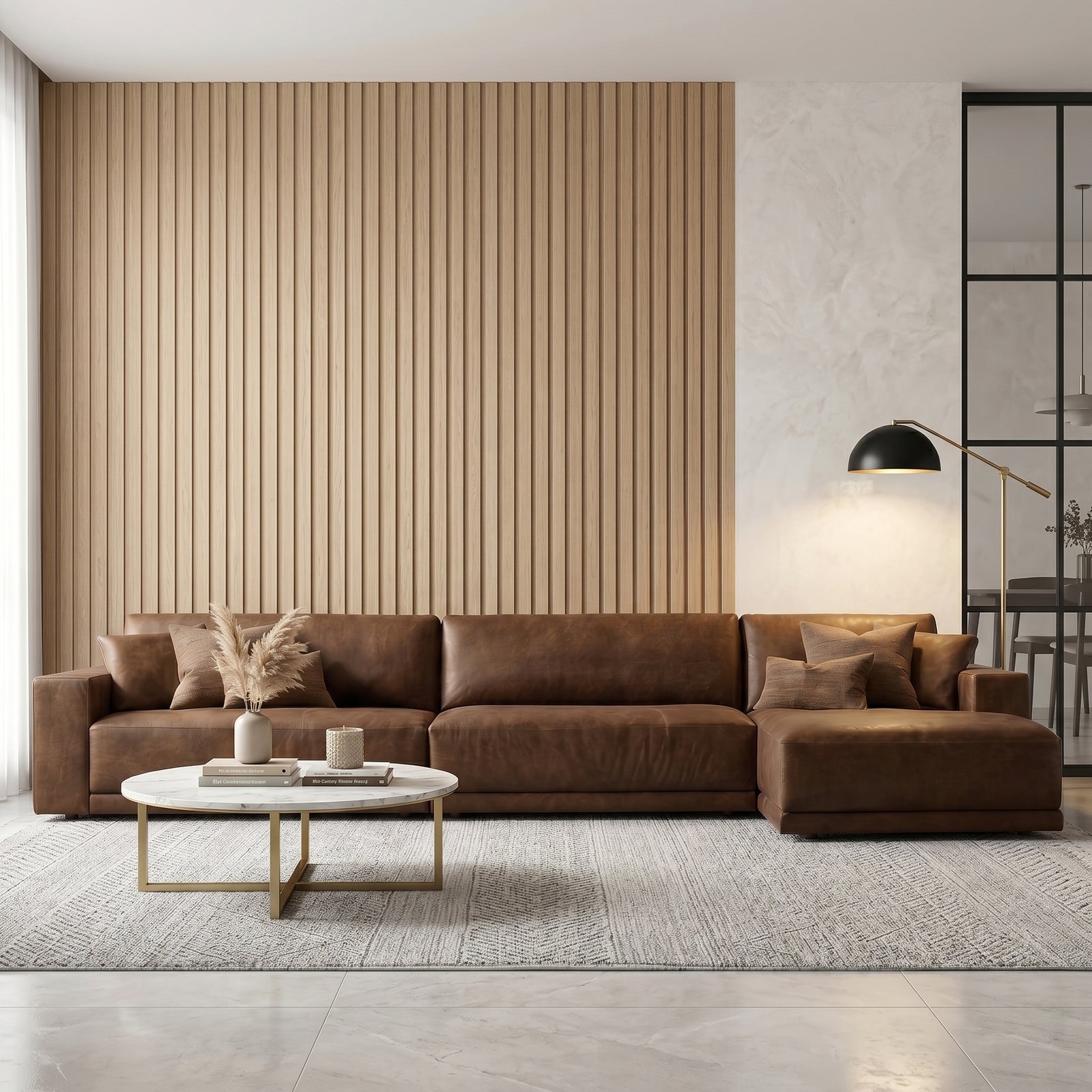 Leather L-Shape Sofa