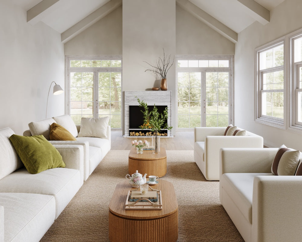 Warm Minimalist Living Room