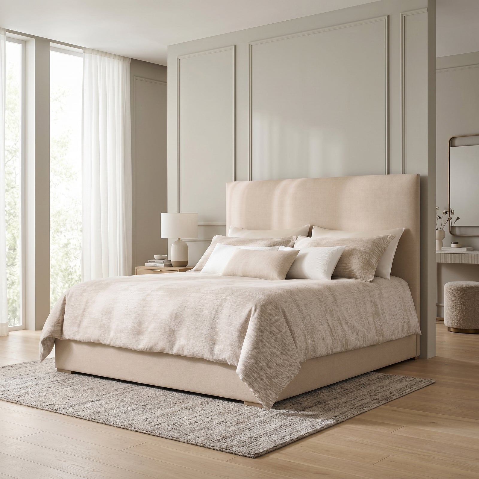 Linen Platform Bed