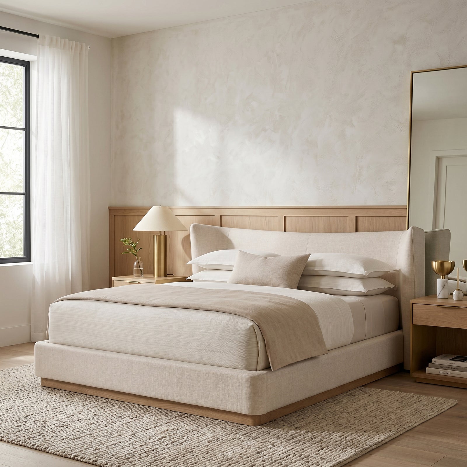 Linen Platform Bed