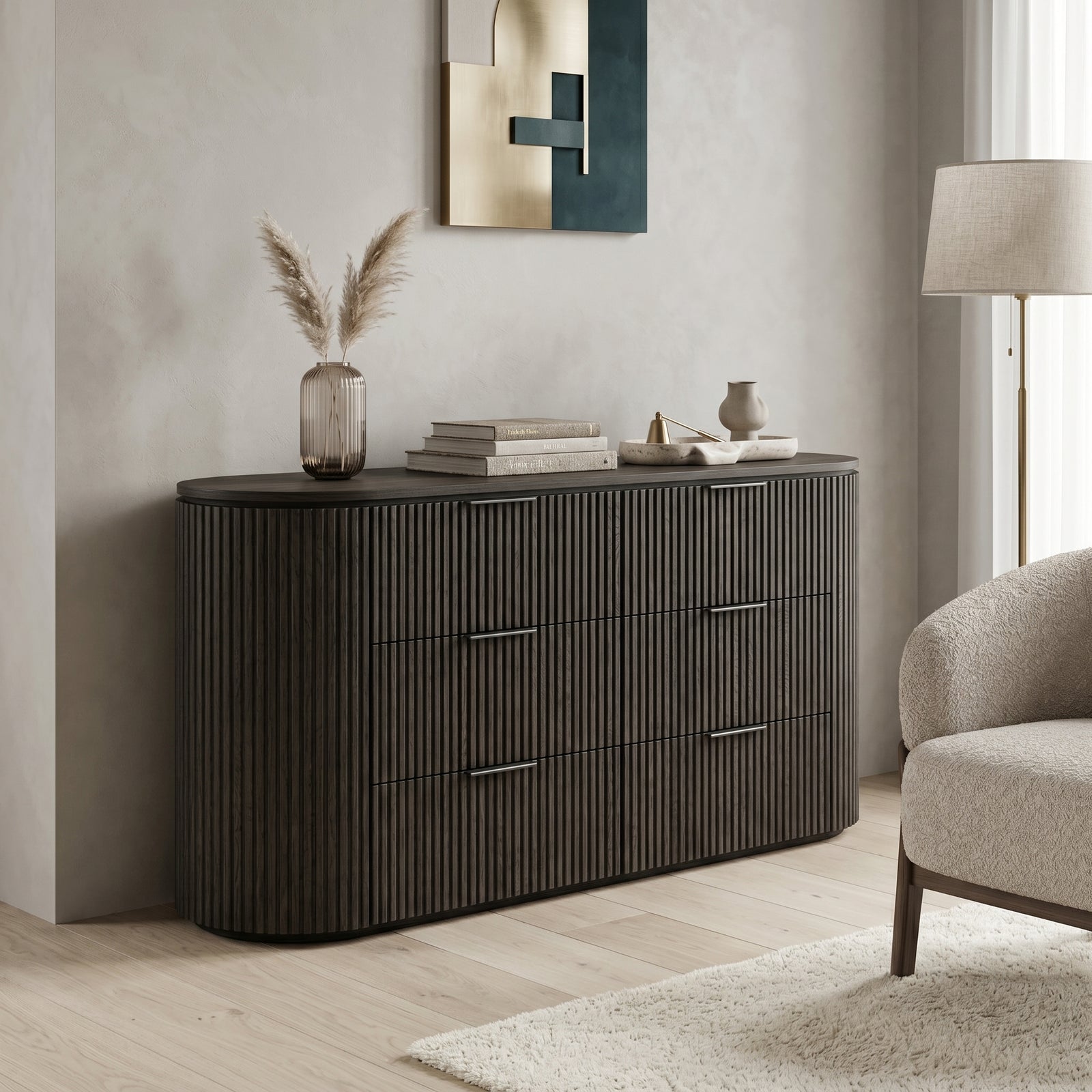 Dark Fluted Sideboard