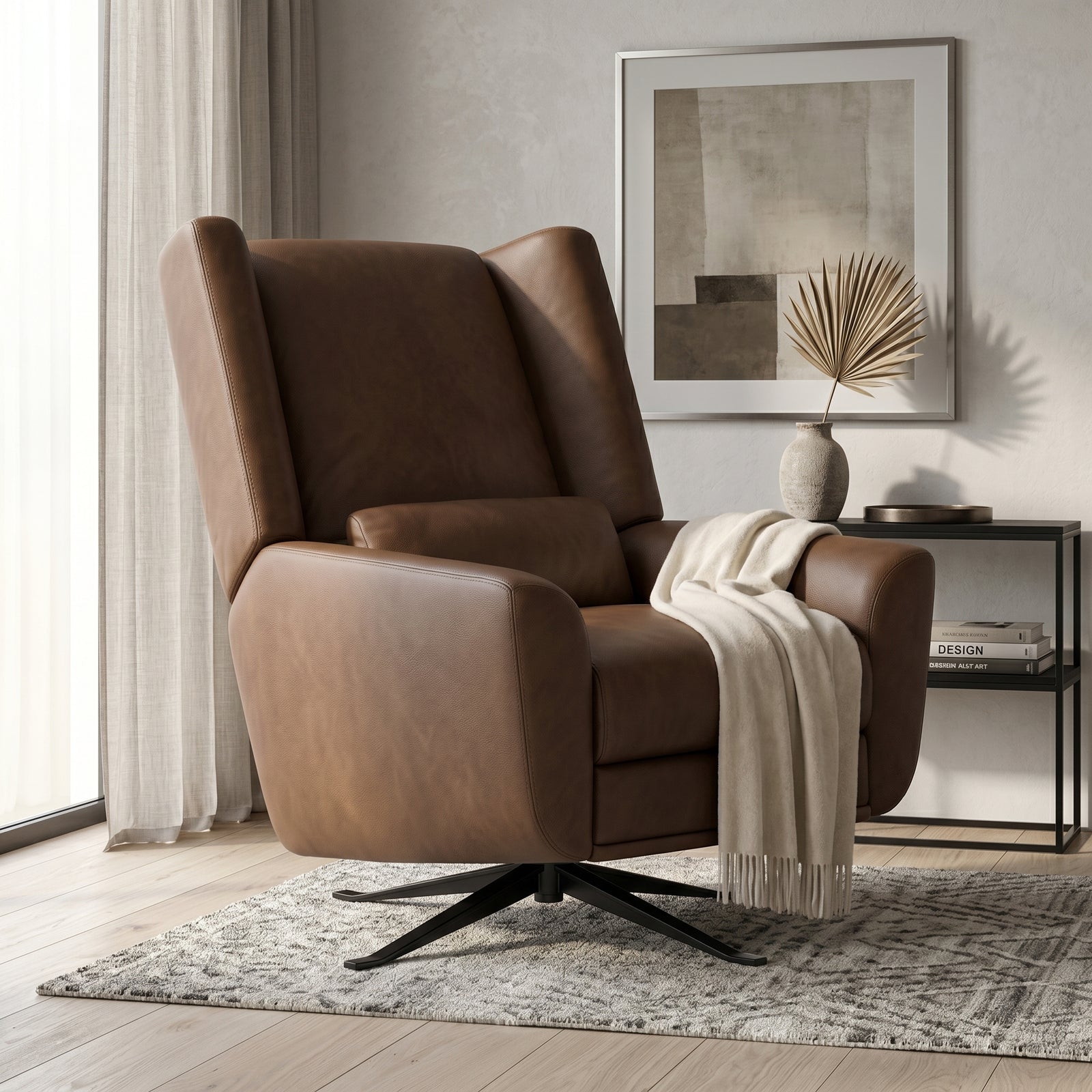 Brown Leather Recliner