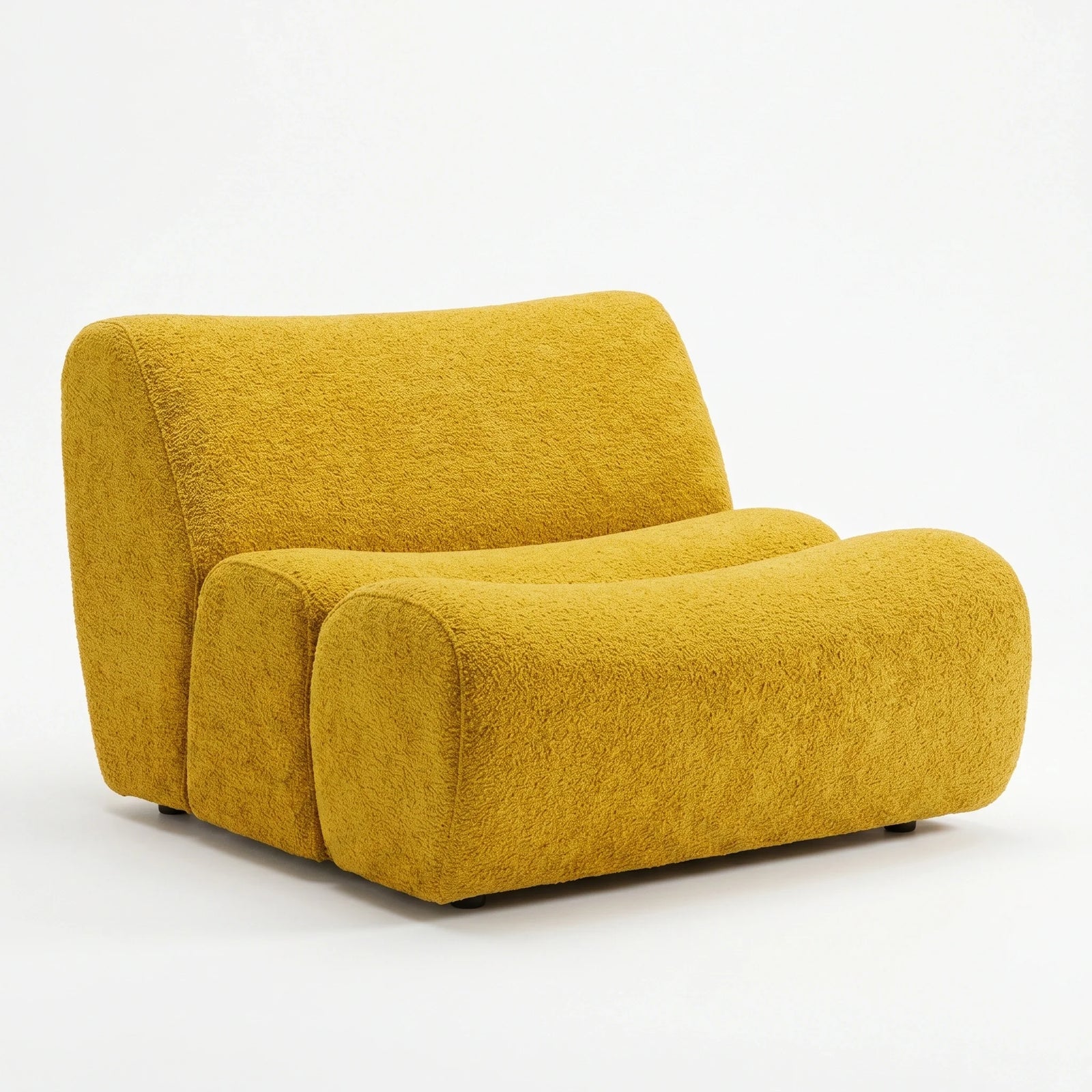 Refined Black Curved Sectional