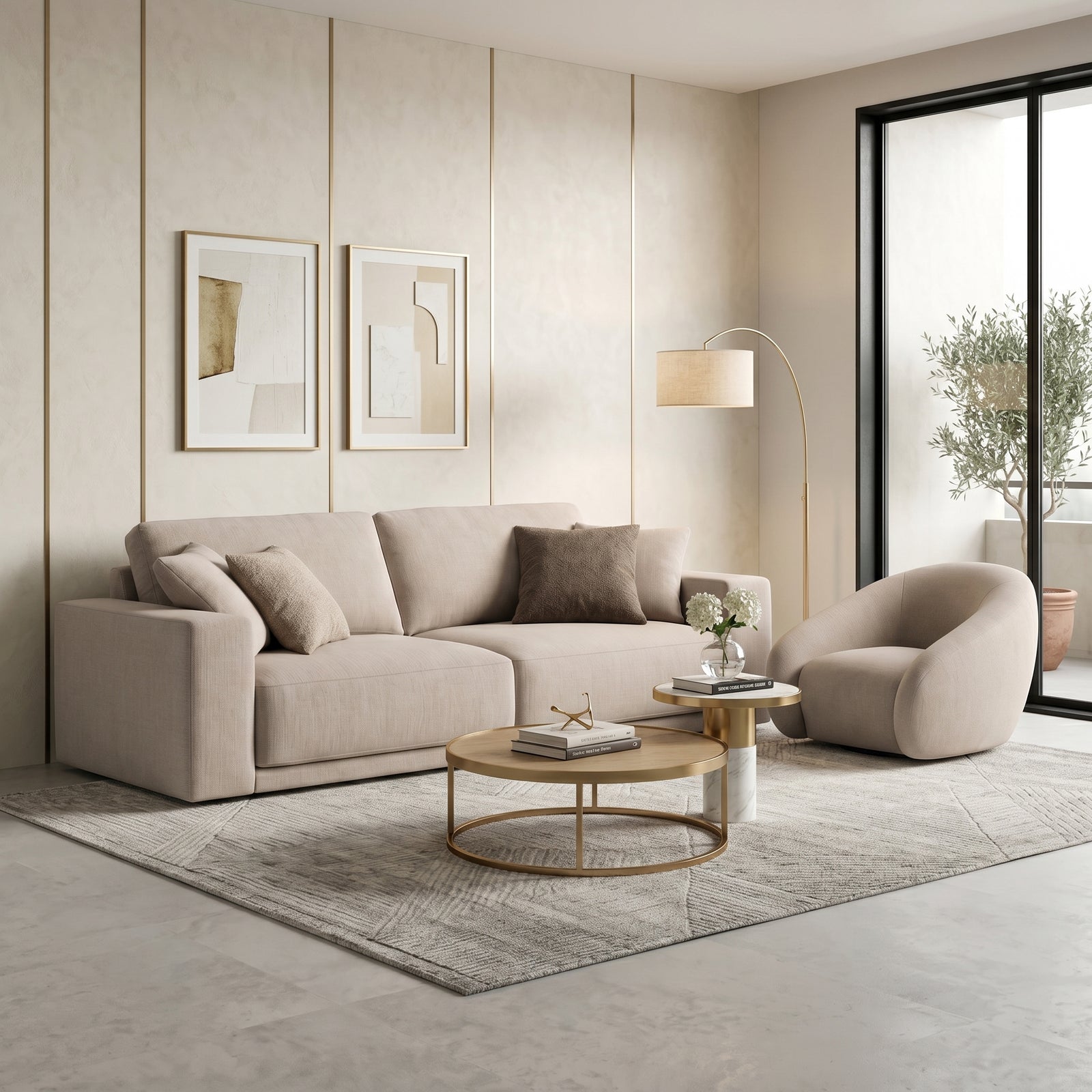 Linen Modern Daybed Set