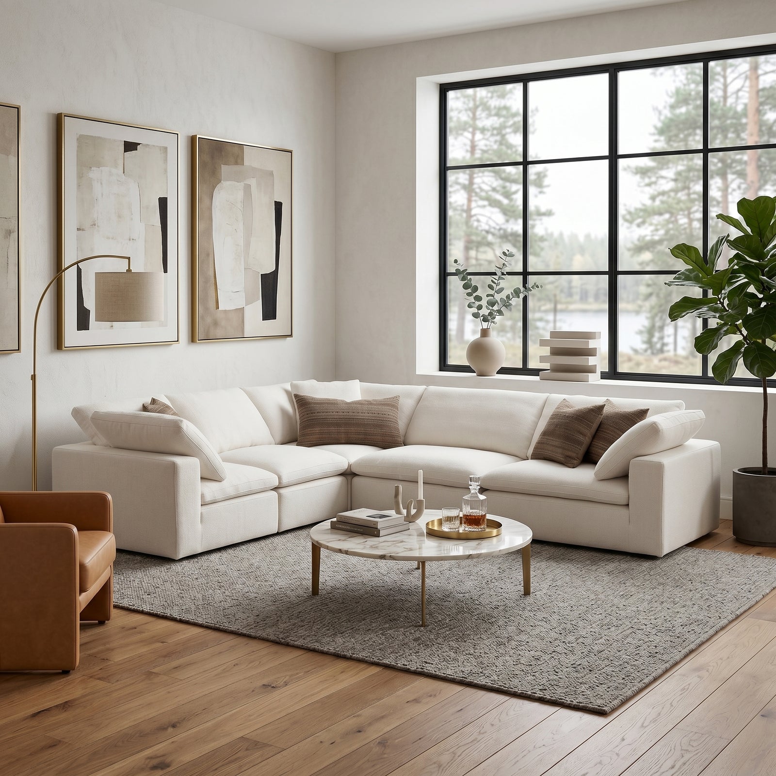 Linen Cloud Sectional Sofa
